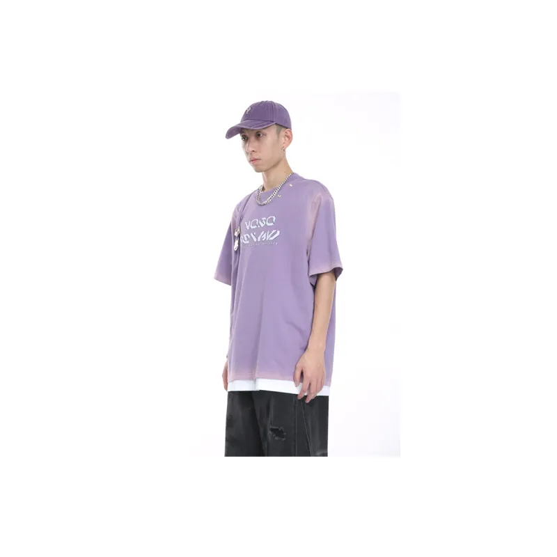 Voguo Relay Gradient Washable Short Sleeved T Shirts Unisex-2