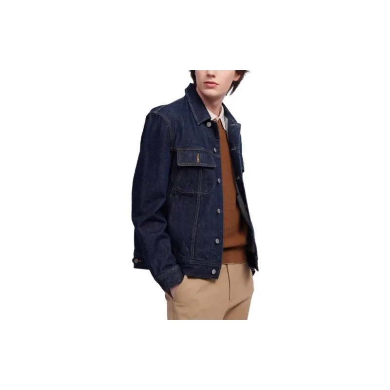 HAZZYS Denim Jacket Men's Dark Blue-2