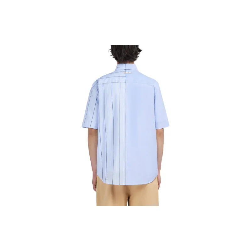 MARNI Colour block Striped Cotton Shirt-2