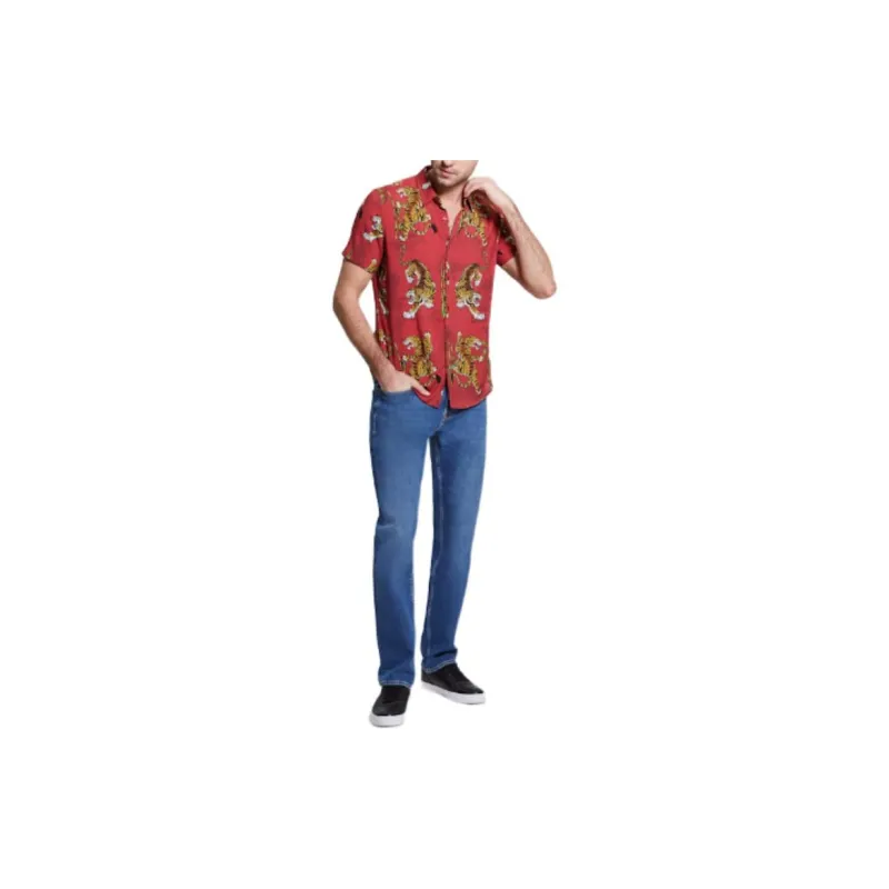 GUESS Shirts Men Red-1