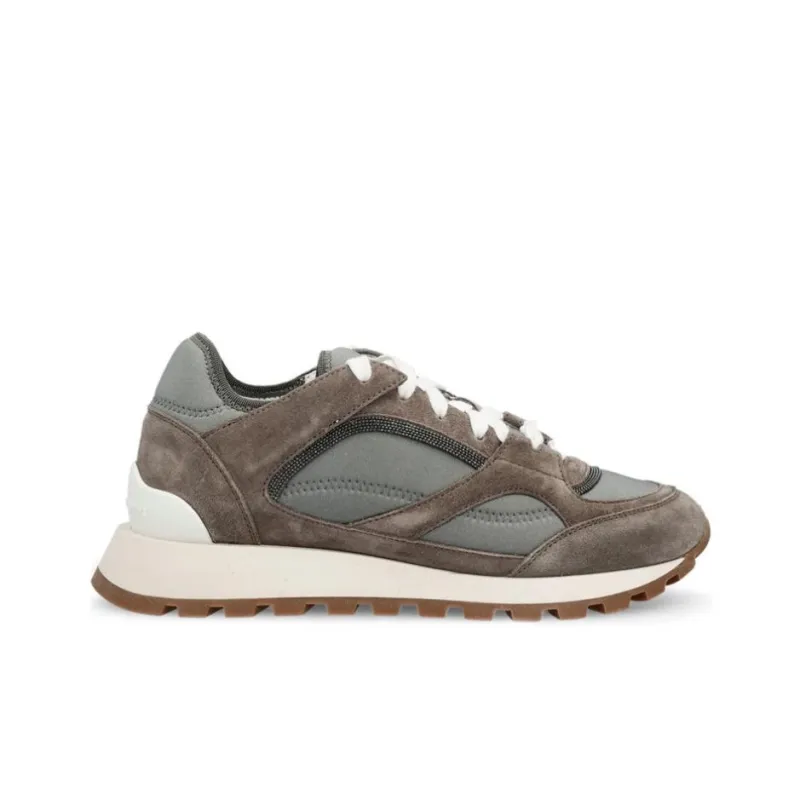 Brunello Cucinelli Monile Sports Casual Shoes Women's Gray-1