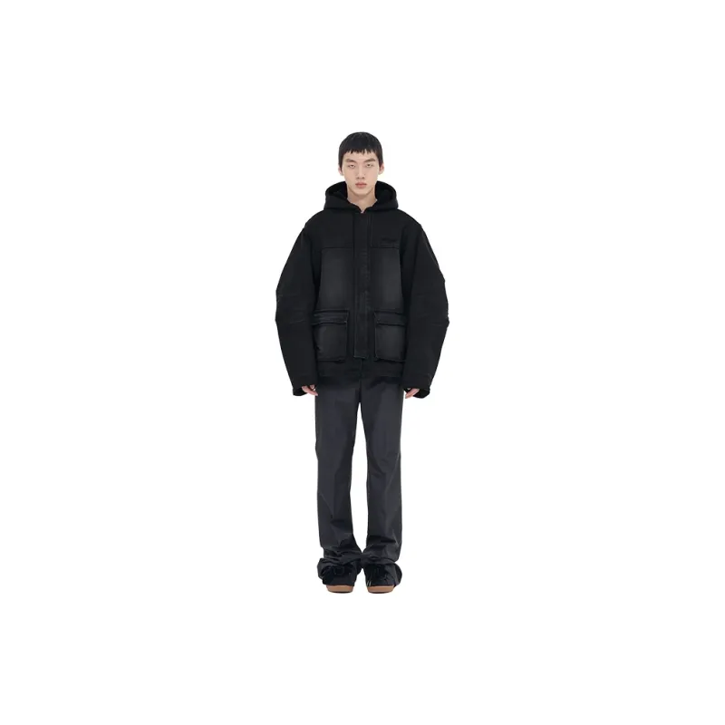 WE11DONE Denim Jackets Unisex Black-2