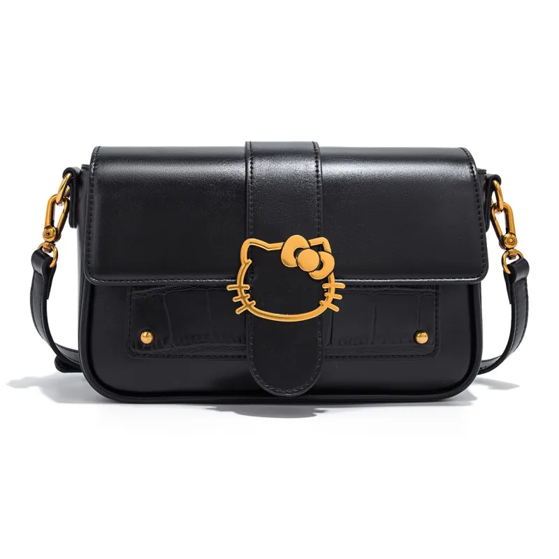 MESUCA Sanrio Hello Kitty PU Shoulder Bag Regular Women's Black/White/Pink-6