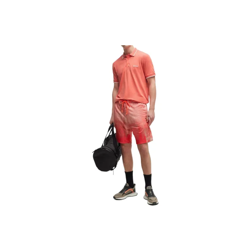 HUGO BOSS Logo embroidered Piqué Polo Shirt-3