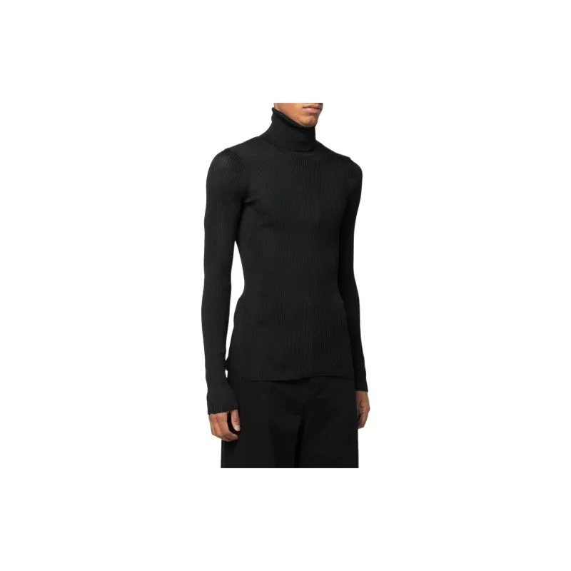 OFF WHITE Helvet Fine Knit Rib Turtlneck-2