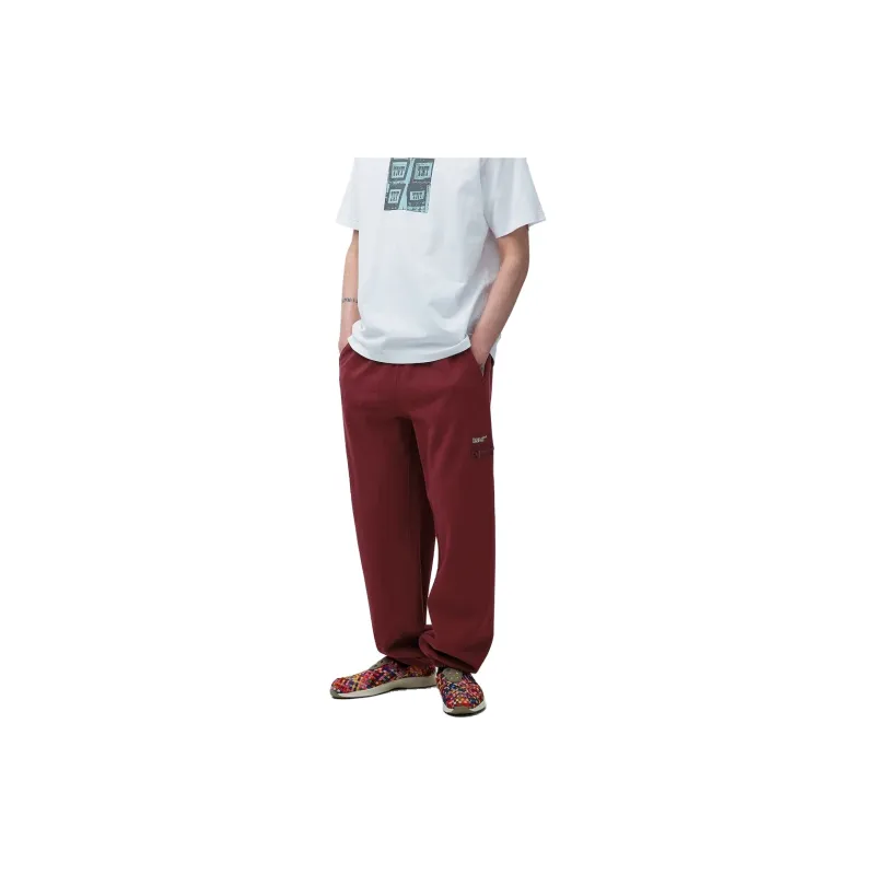 Thisisneverthat SS24 Multi Zip Sweatpant Burgundy Knitted Sports Pants Unisex Burgundy-2