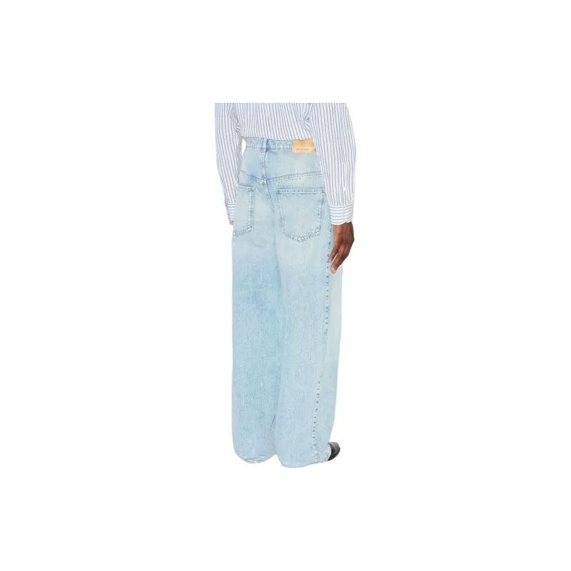 ISABEL MARANT Janael Trousers Jeans Men's Light Blue-3