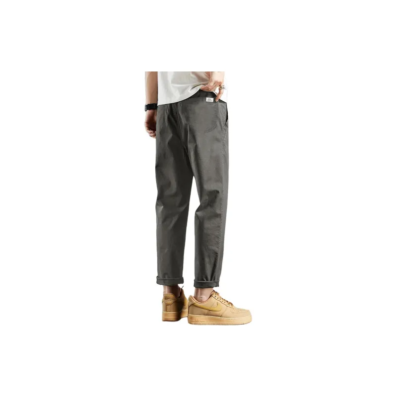 Tonlion Casual Pants Men's Dark Gray-1