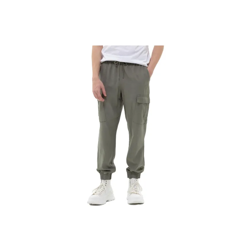 GUESS Casual Pants Men Army Green-4