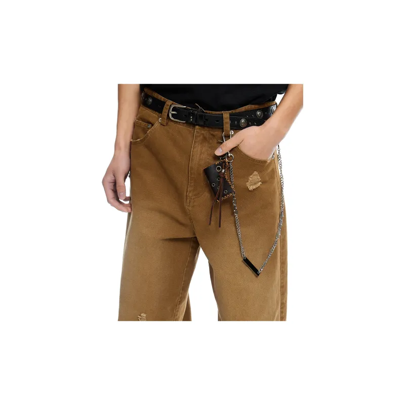 ROARINGWILD ARCH Casual Pants Unisex Brown-4