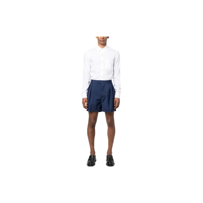 BALLY Pleated Mohair wool Blend Shorts-1