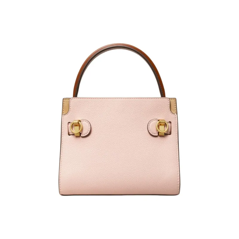 TORY BURCH Lee Radziwill Litchi Grain Leather Crossbody One Shoulder Handbag Mini Women's Sand Island Pink-2