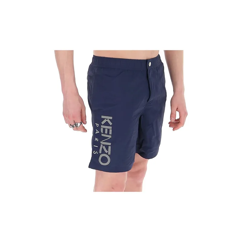 KENZO Letter Logo Casual Shorts Men Dark Blue-3
