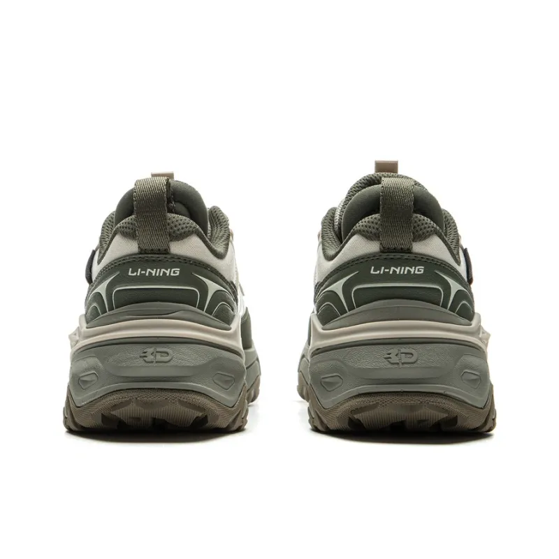 LiNing CF Su Chi 3 Cushioning, Slip Resistant, And Abrasion Resistant Low Top Hiking Shoes Women's Beige Green-5