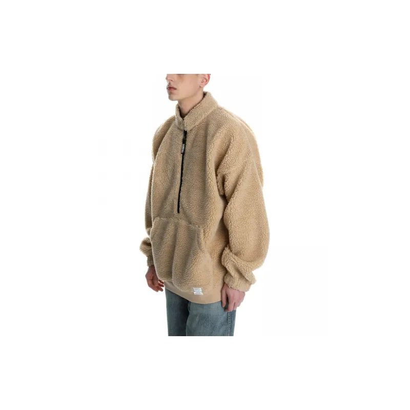 MADNESS Loose Fit Thickened Jacket Unisex Beige-4