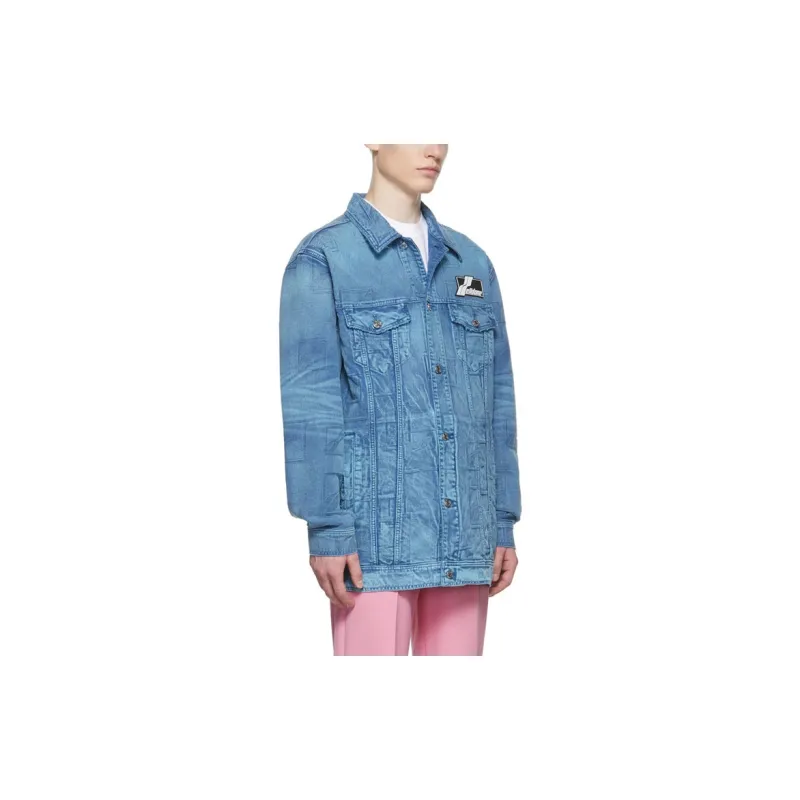 WE11DONE Denim Jackets Unisex Blue-3