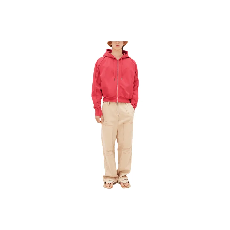 Jacquemus Le Sweater Camargue Zippe Clay Logo Sweatshirt-8