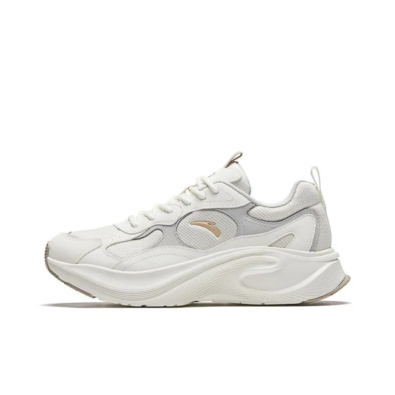 Anta Anti-Slip Wear-Resistant Low-Top Casual Running Shoes Men's White Gray-0