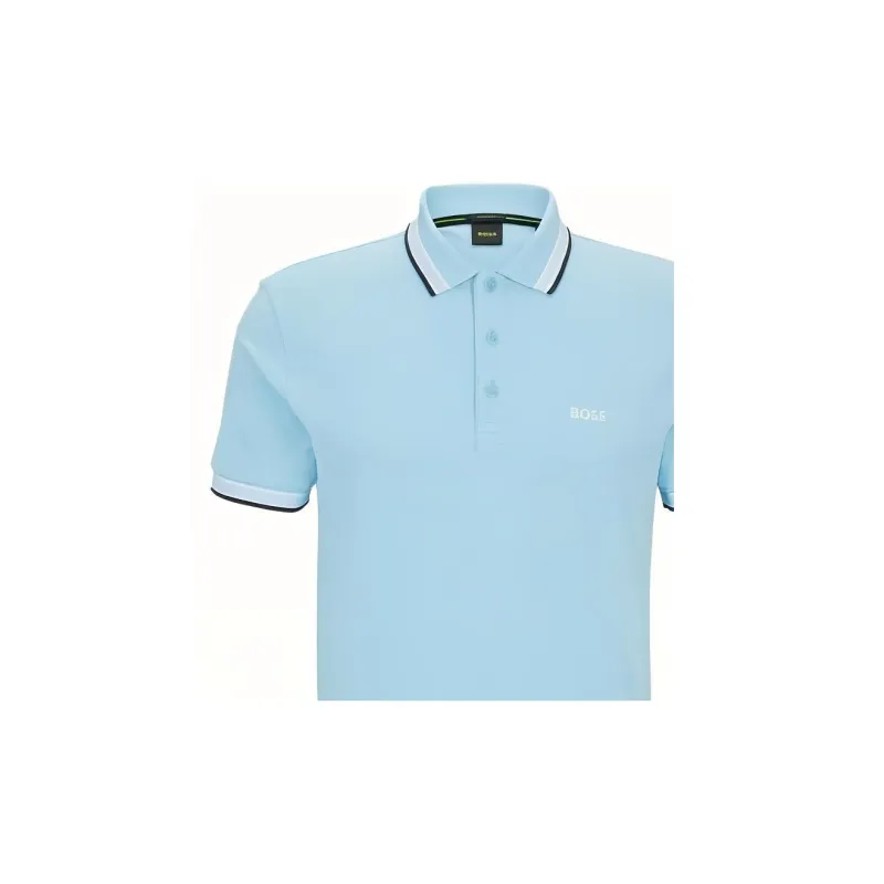 HUGO BOSS Polo Shirts Men Sky Blue-4
