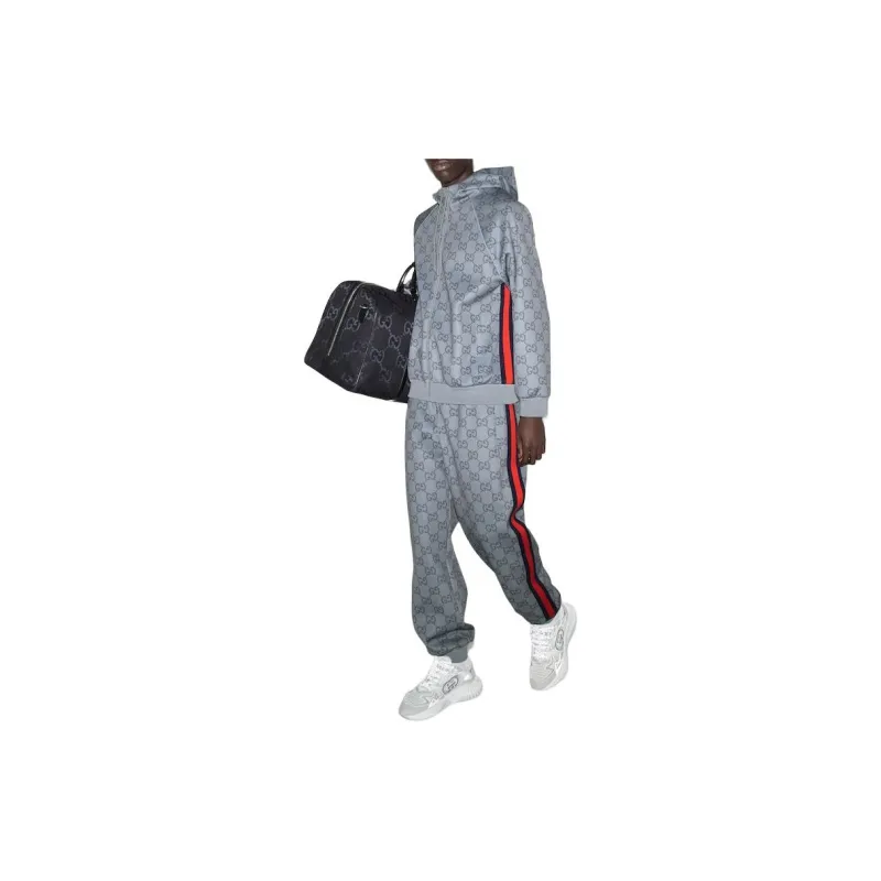 GUCCI FW24 Knitted Sweatpants Men's Gray-4