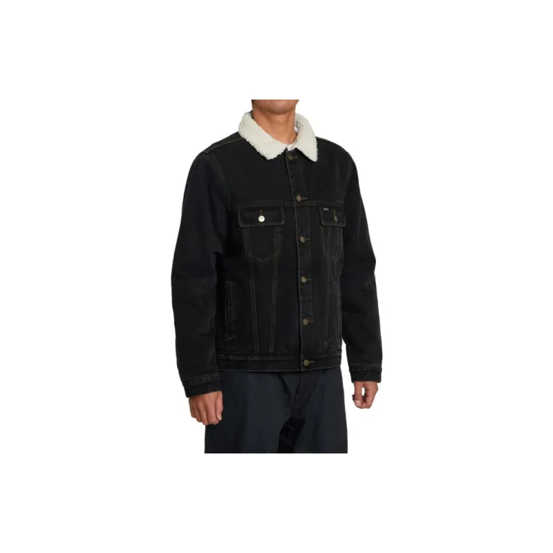 RVCA Denim Jackets Men Dark Blue-3