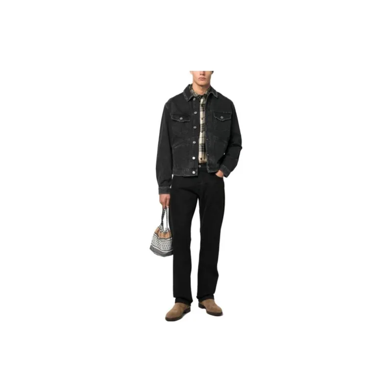 Marant Jango Logo embroidered Denim Jacket-1