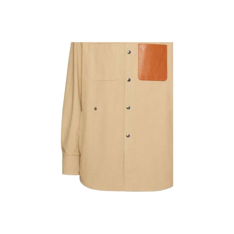 Valentino Logo Patch Collared Button Up Shirt-5