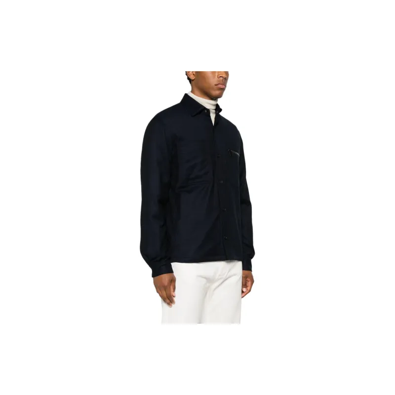 Ermenegildo Zegna Buttoned Long Sleeved Overshirt-4