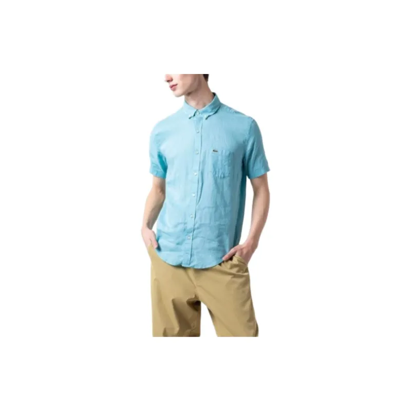 LACOSTE Shirts Men Turquoise-5