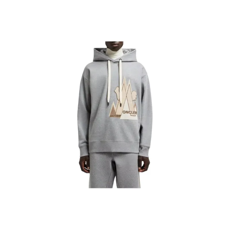 Moncler Logo Printed Drawstring Hoodie-1