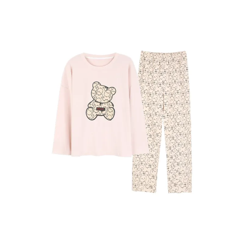 Mulong Family Pajama Set Women's Apricot-0