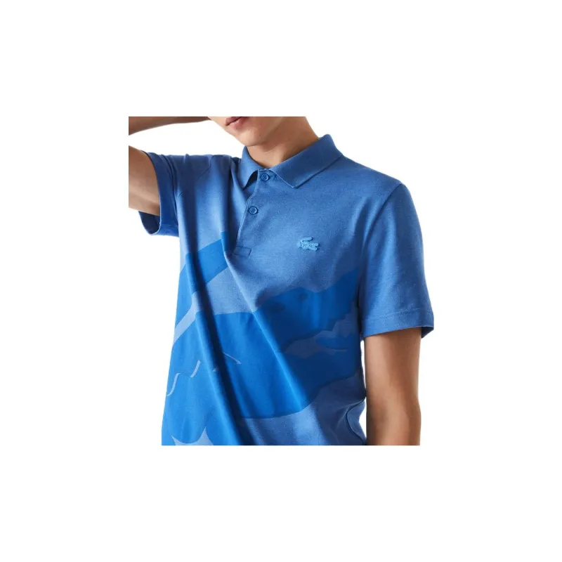 LACOSTE Polo Shirt Men's Gray Blue-1