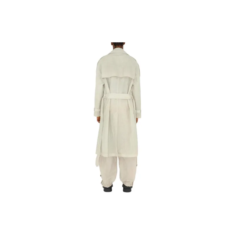 Burberry Double Breasted Belted Trench Coat-3
