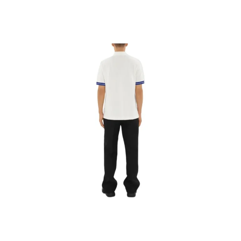 Burberry Striped Detail Short Sleeved Polo Shirt-3