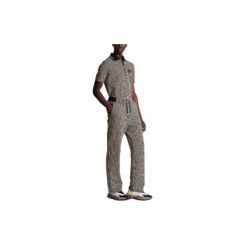 BALMAIN Casual Monogram Jacquard Trousers-1