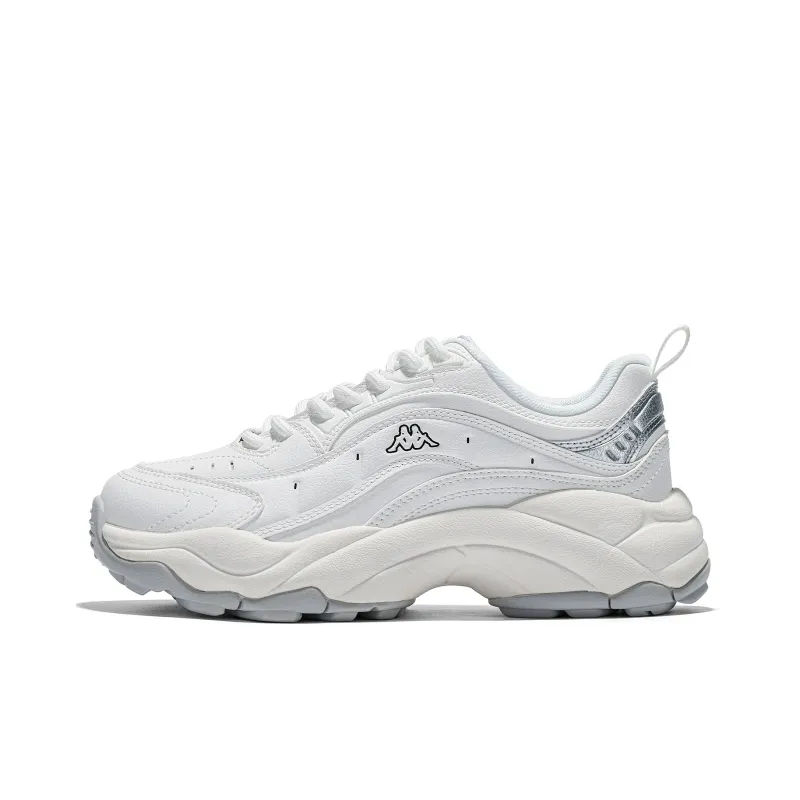 Kappa Anti Slip Wear Resistant Low Top Chunky Sneakers Women's White-0