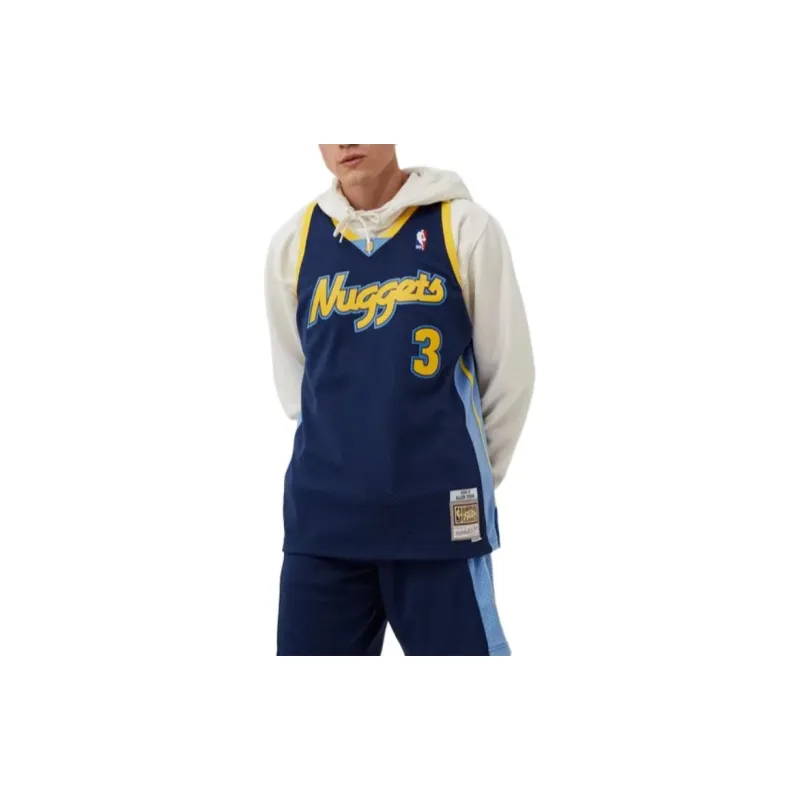 Mitchell Ness 2006/07 Hardwood Classics Denver Nuggets Allen Iverson 'Astros ' Swingman Jersey-2