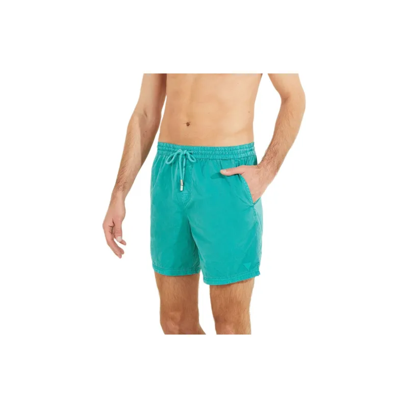 GUESS Nylon Swim Trunks Casual Shorts Men's Green-2