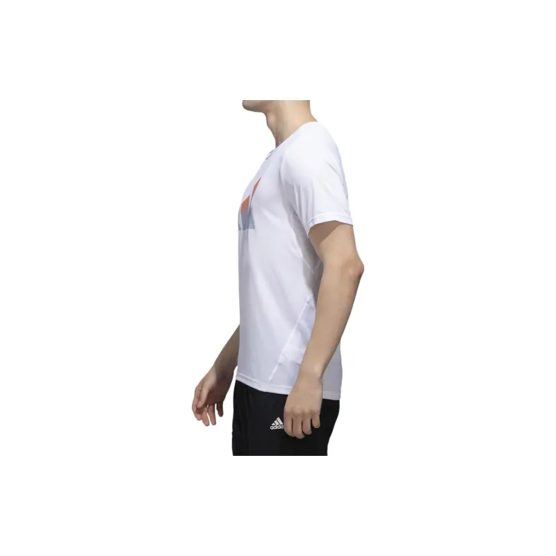 Adidas Run Icons 3 Bar Logo Tee T-Shirt Men's White-6