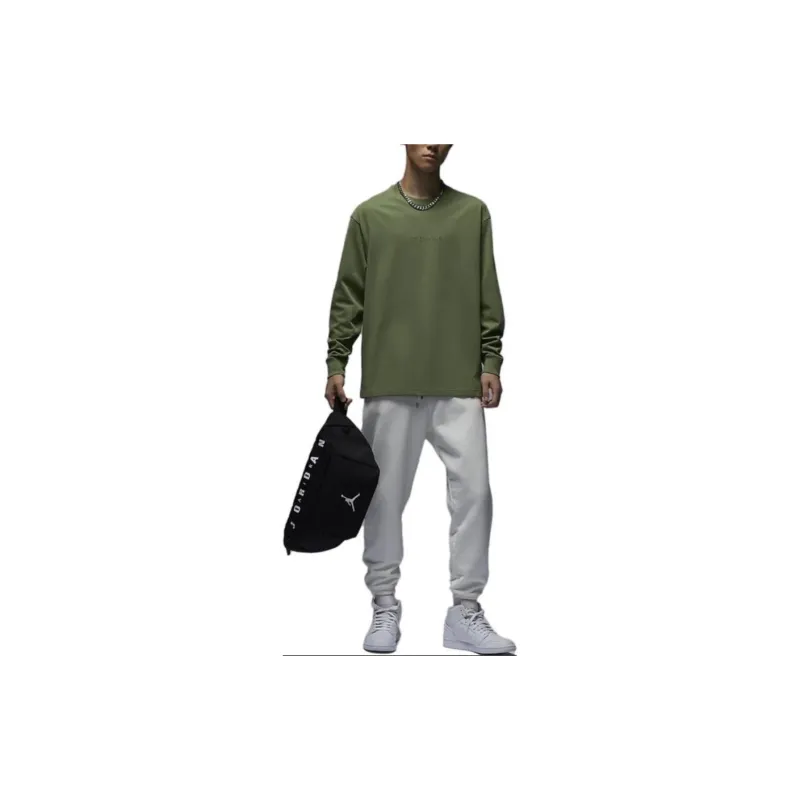 Jordan Drop Shoulder Sleeve T-Shirt Men's Green-2