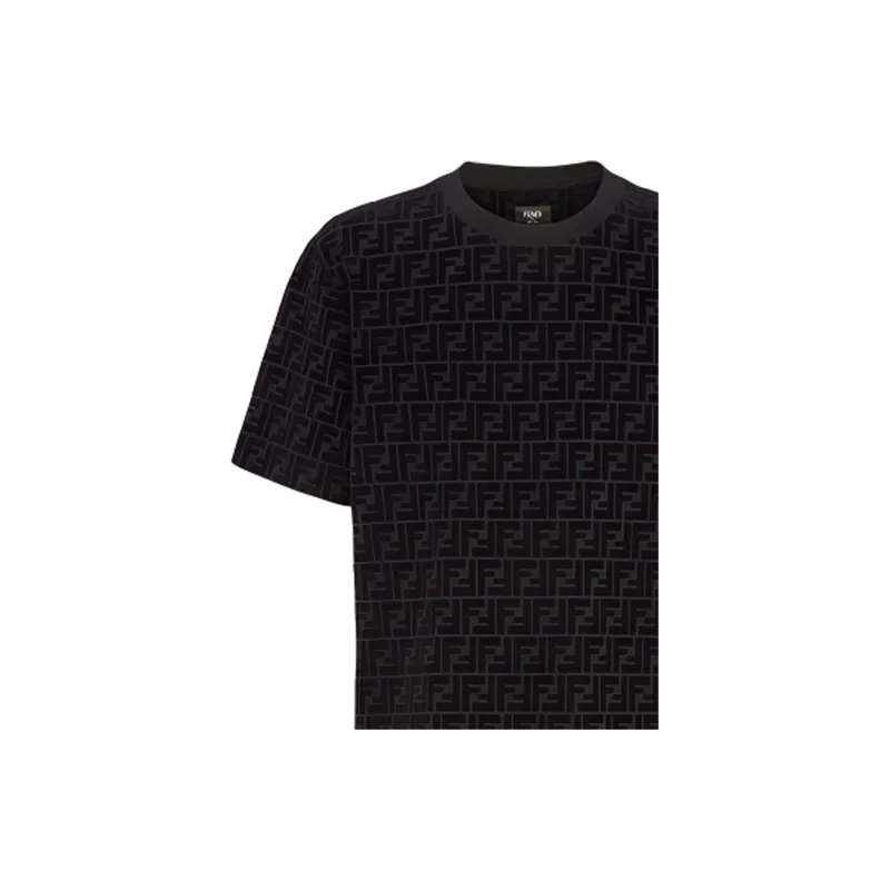 FENDI FF jacquard Terry T shirt-5