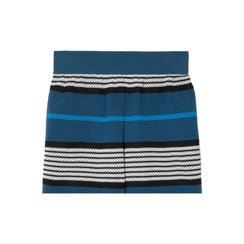 Burberry SS23 Men's Stripe Print Nylon Shorts Navy-4