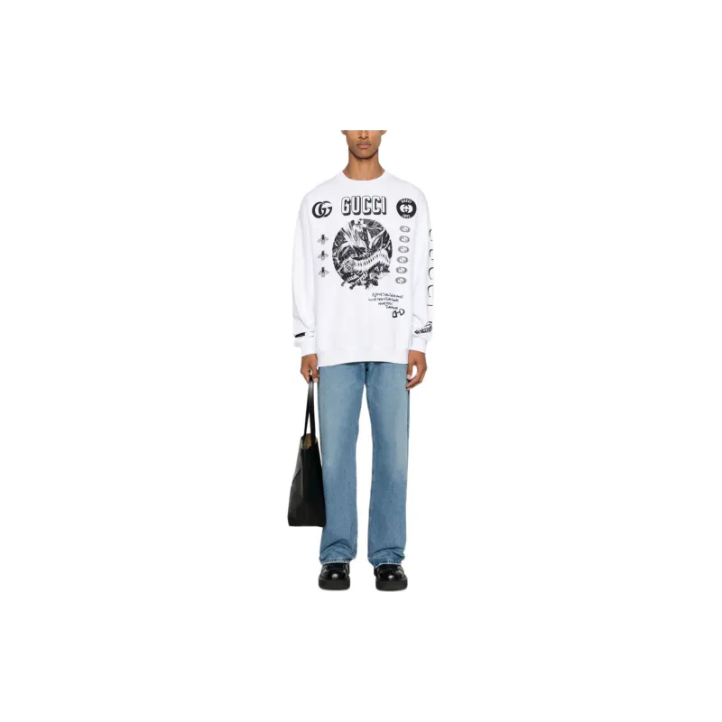 GUCCI Interlocking Logo Crewneck Sweatshirt-3