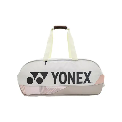 YONEX Badminton Racket Bags 6 Pcs Pack Sports Casual Style Crossbody Bag Beach Beige Yellow Unisex