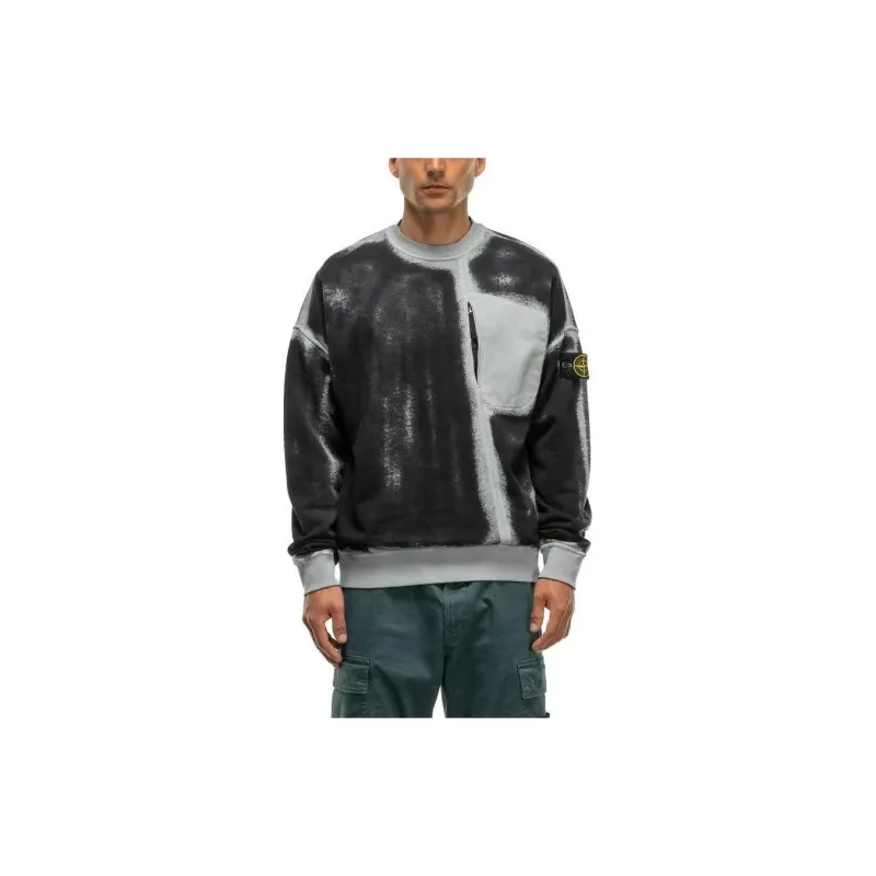 STONE ISLAND STONE ISLAND Hand Sprayed Sweatshirts Men Sky Color-4
