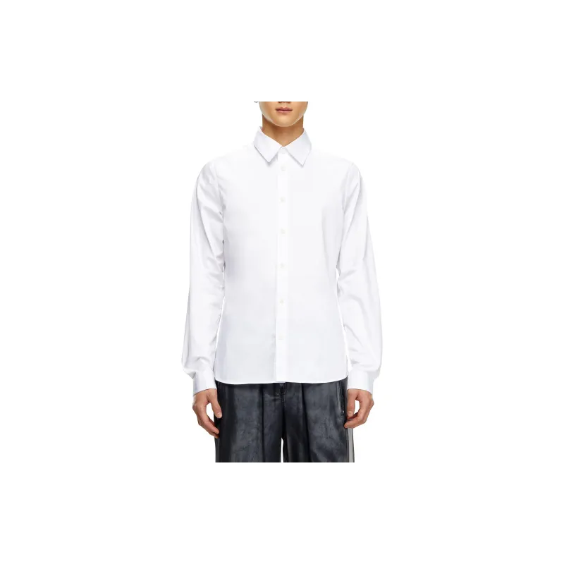 DIESEL Logo Embroidered Long Sleeved Shirt-2