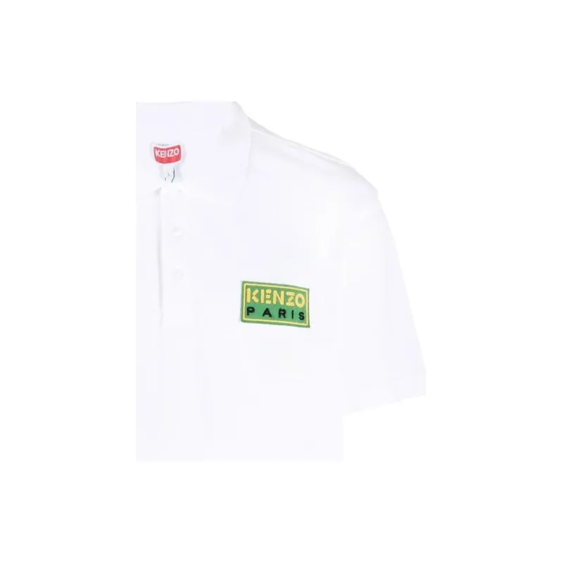 KENZO Logo Patch Short-Sleeved Polo Shirt-5