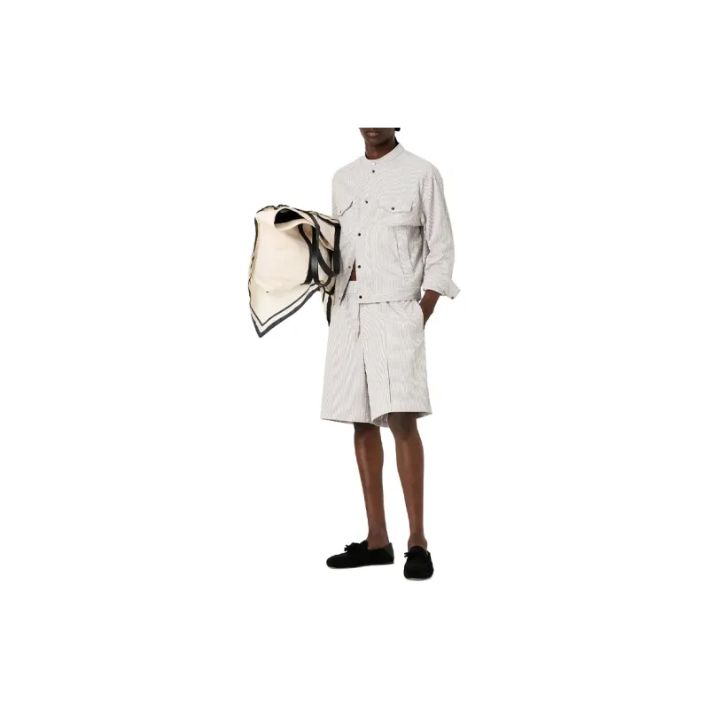 EMPORIO ARMANI SS24 Casual Shorts Men's Beige Yellow-1