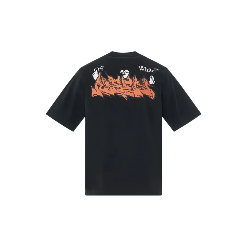 OFF WHITE Neen Graffiti Ow Logo T Shirt-1