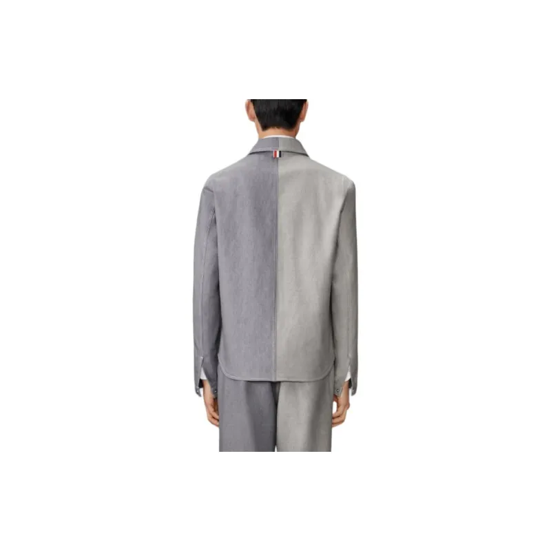 THOM BROWNE Utility Denim Curved Hem Jacket-3